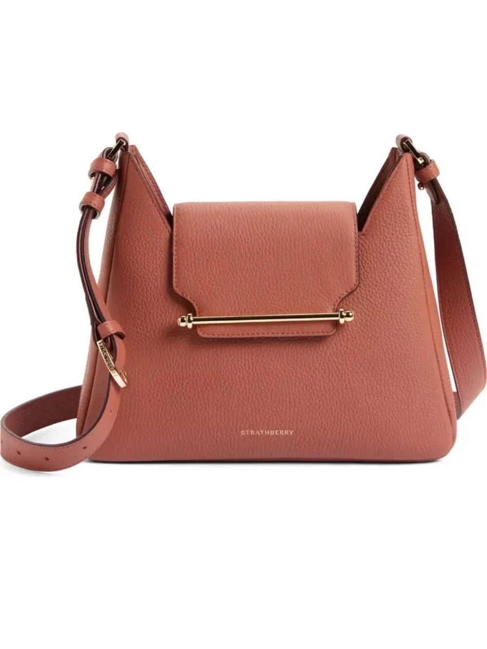 Strathberry Multrees Leather Hobo Bag In Sienna